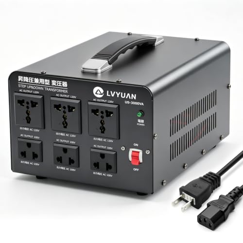 Amazon.co.jp: LVYUAN 変圧器 安定器 3000W 3000VA 海外国内両用型変圧